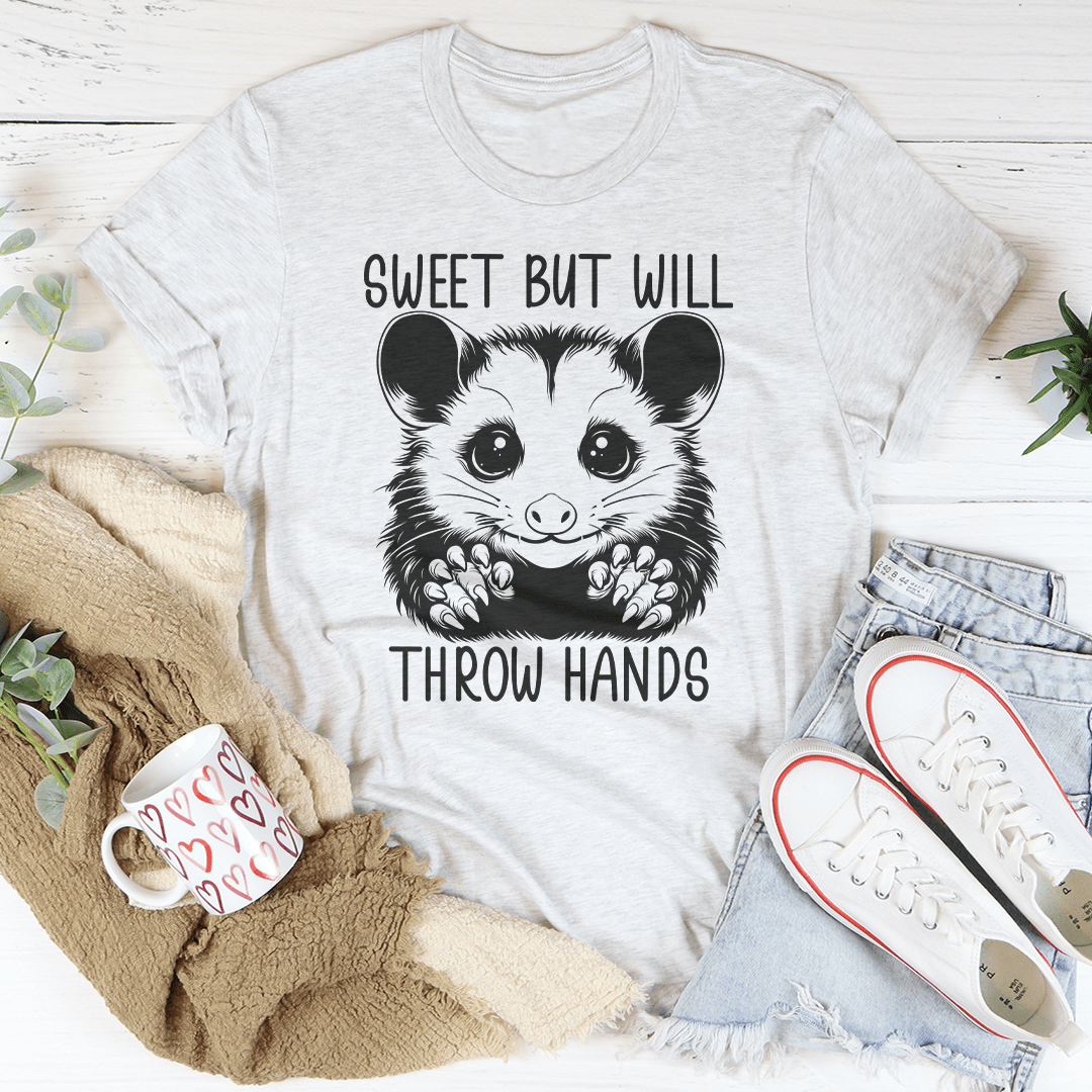 Sweet But Will Throw Hand Tee shopmerchmallow Sweet But Will Throw Hand Tee