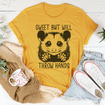 Sweet But Will Throw Hand Tee shopmerchmallow Sweet But Will Throw Hand Tee