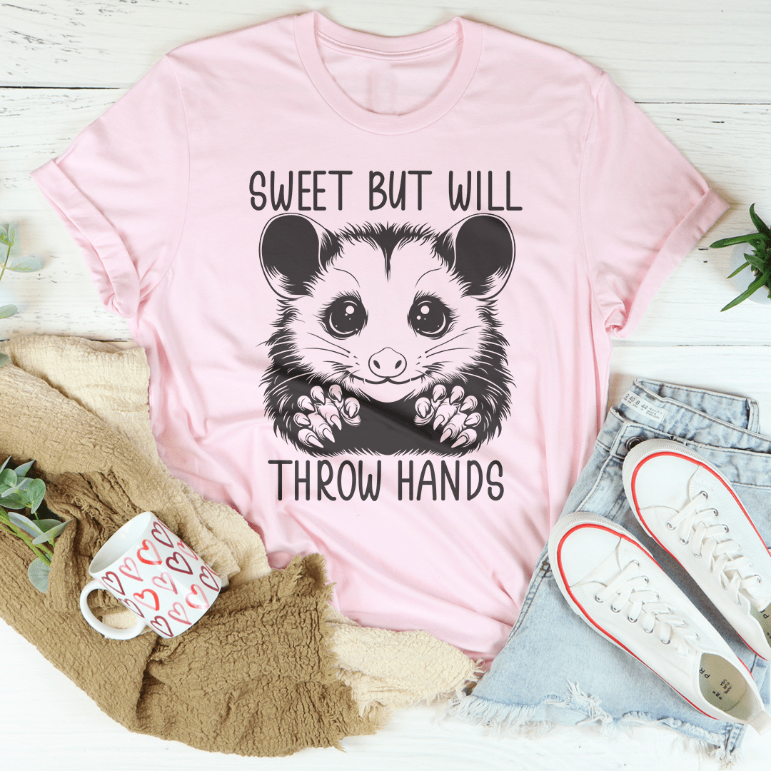 Sweet But Will Throw Hand Tee shopmerchmallow Sweet But Will Throw Hand Tee