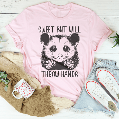 Sweet But Will Throw Hand Tee shopmerchmallow Sweet But Will Throw Hand Tee