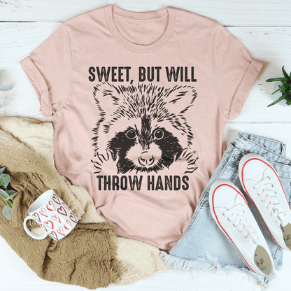 Sweet But Will Throw Hands Tee shopmerchmallow Sweet But Will Throw Hands Tee