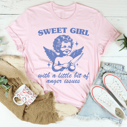Sweet Girl With A Little Bit Of Anger Issues Tee shopmerchmallow Sweet Girl With A Little Bit Of Anger Issues Tee