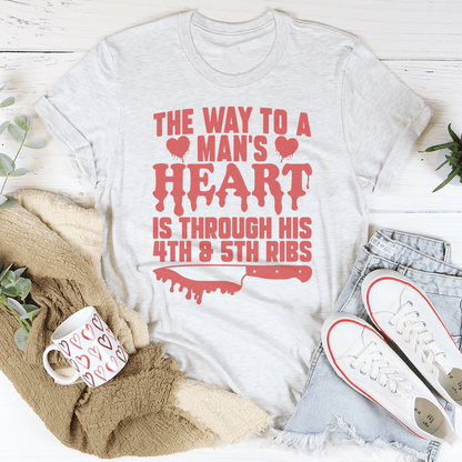 The Way To A Mans Heart Is Through His Ribs Tee shopmerchmallow The Way To A Mans Heart Is Through His Ribs Tee