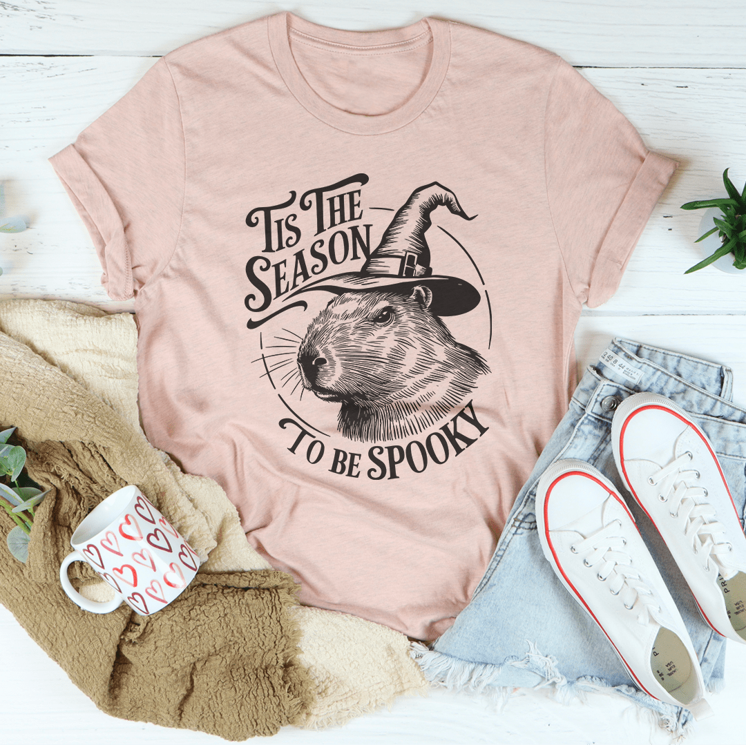 Tis The Season To Be Spooky Capybara Tee shopmerchmallow Tis The Season To Be Spooky Capybara Tee