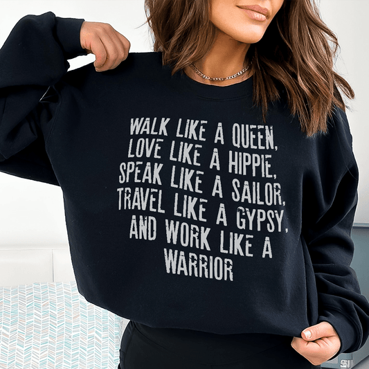 Walk Like A Queen Love Like A Hippie Speak Like A shopmerchmallow Walk Like A Queen Love Like A Hippie Speak Like A