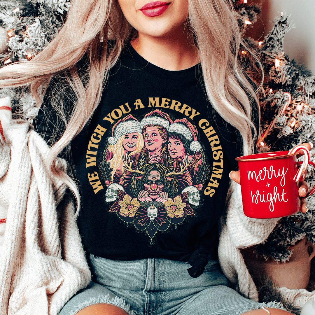 We Witch You A Merry Christmas Tee shopmerchmallow We Witch You A Merry Christmas Tee