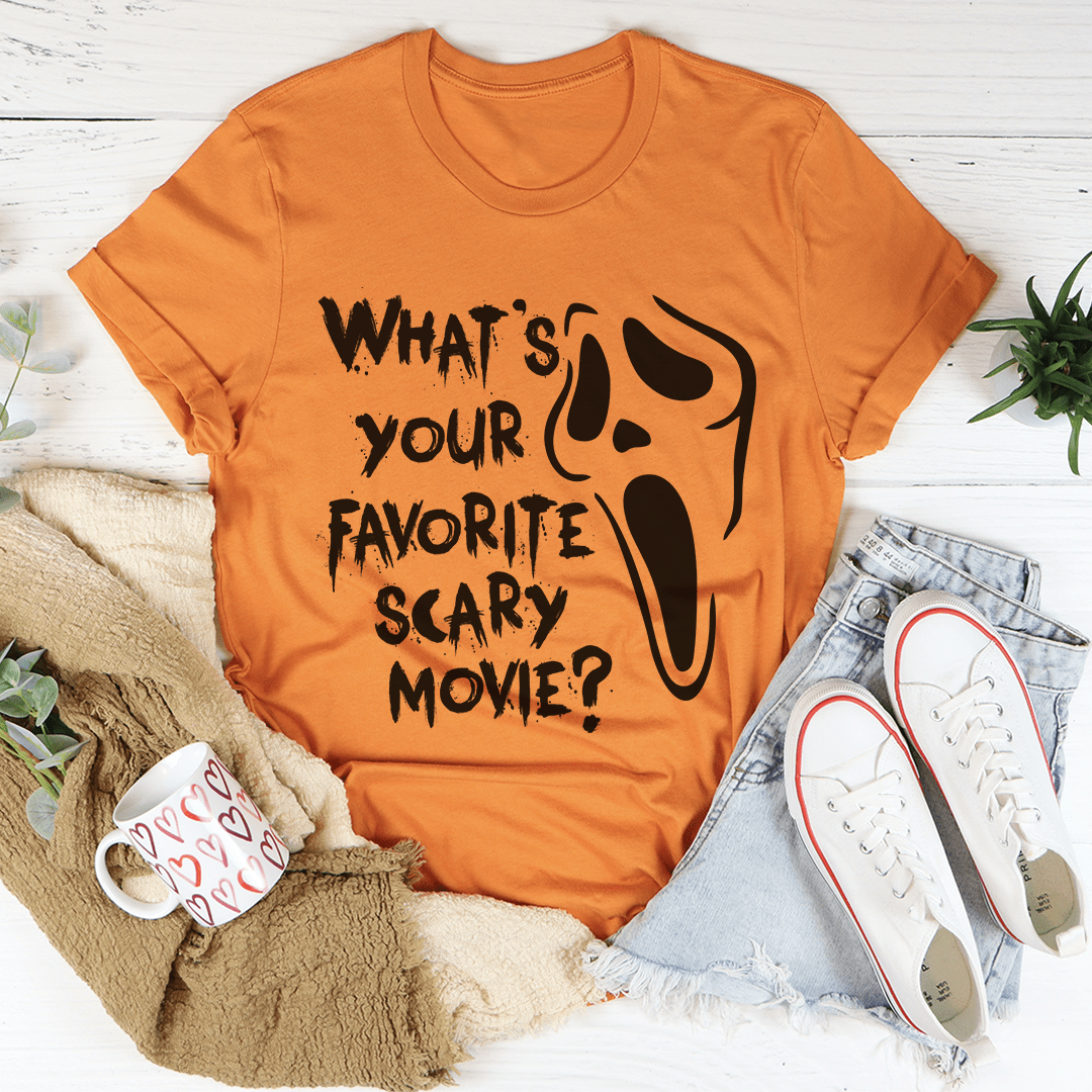 What's Your Favorite Scary Movie Tee shopmerchmallow What's Your Favorite Scary Movie Tee