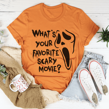 What's Your Favorite Scary Movie Tee shopmerchmallow What's Your Favorite Scary Movie Tee