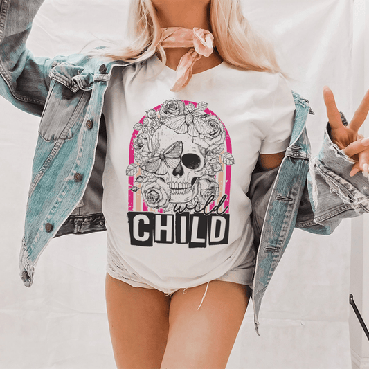 Wild Child Skull Tee shopmerchmallow Wild Child Skull Tee