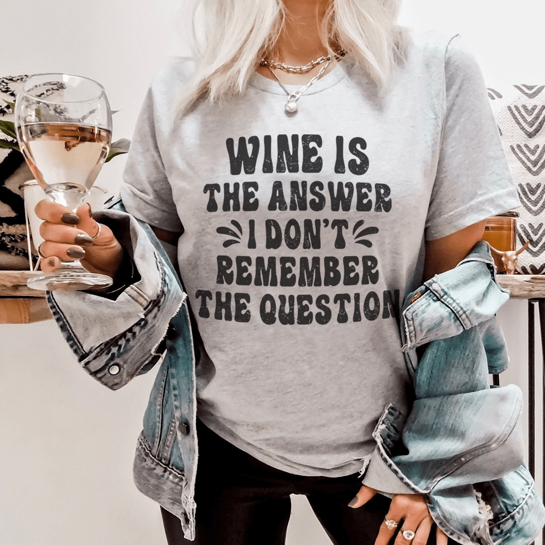 Wine Is The Answer Tee shopmerchmallow Wine Is The Answer Tee