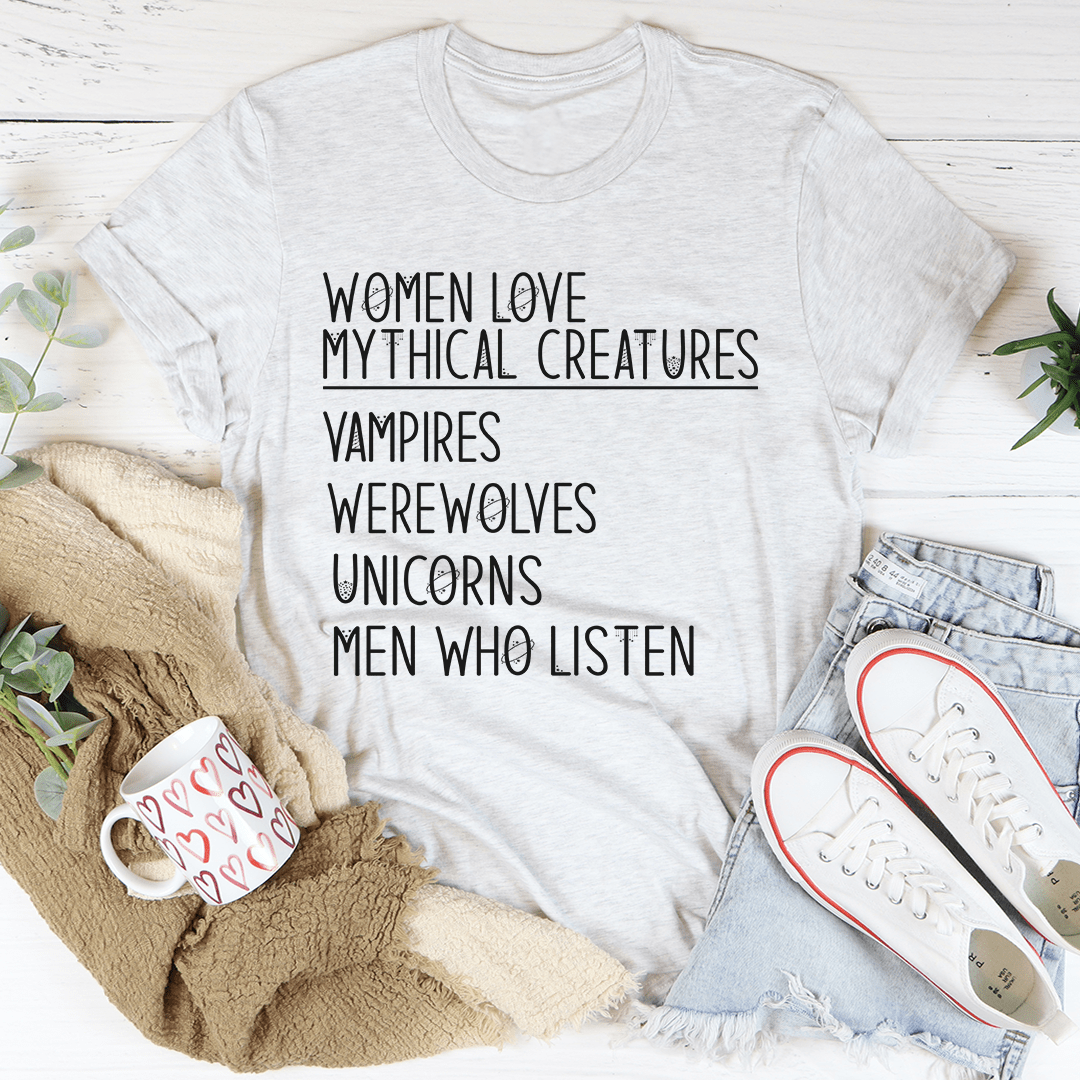 Women Love Mythical Creatures Tee shopmerchmallow Women Love Mythical Creatures Tee