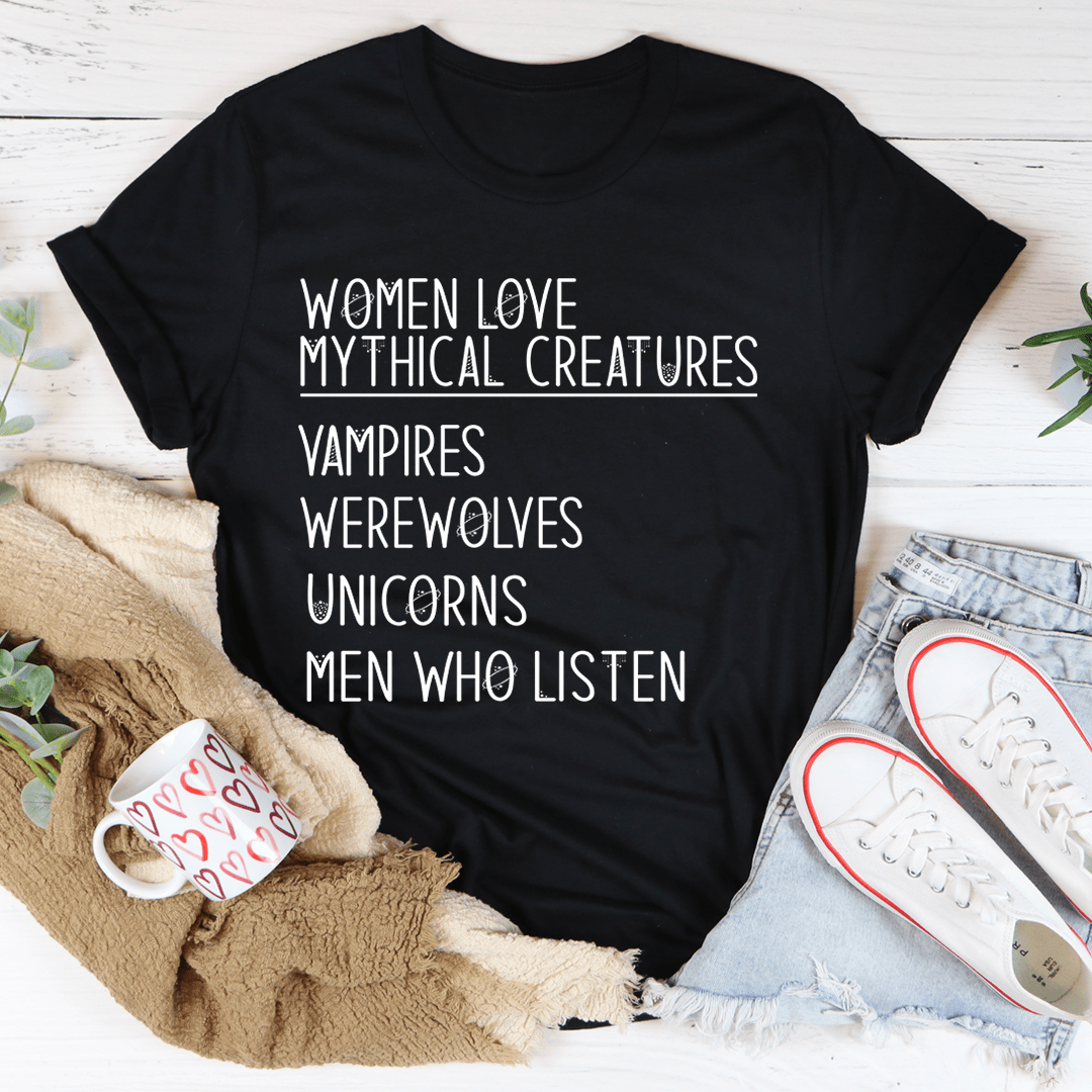 Women Love Mythical Creatures Tee shopmerchmallow Women Love Mythical Creatures Tee