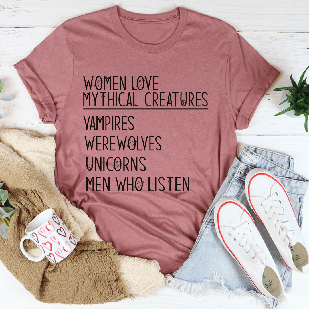 Women Love Mythical Creatures Tee shopmerchmallow Women Love Mythical Creatures Tee