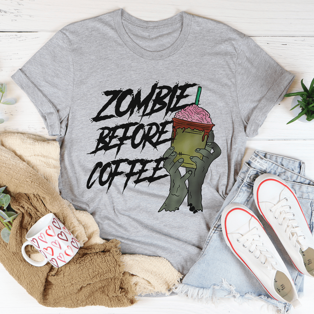 Zombie Before Coffee Tee shopmerchmallow Zombie Before Coffee Tee