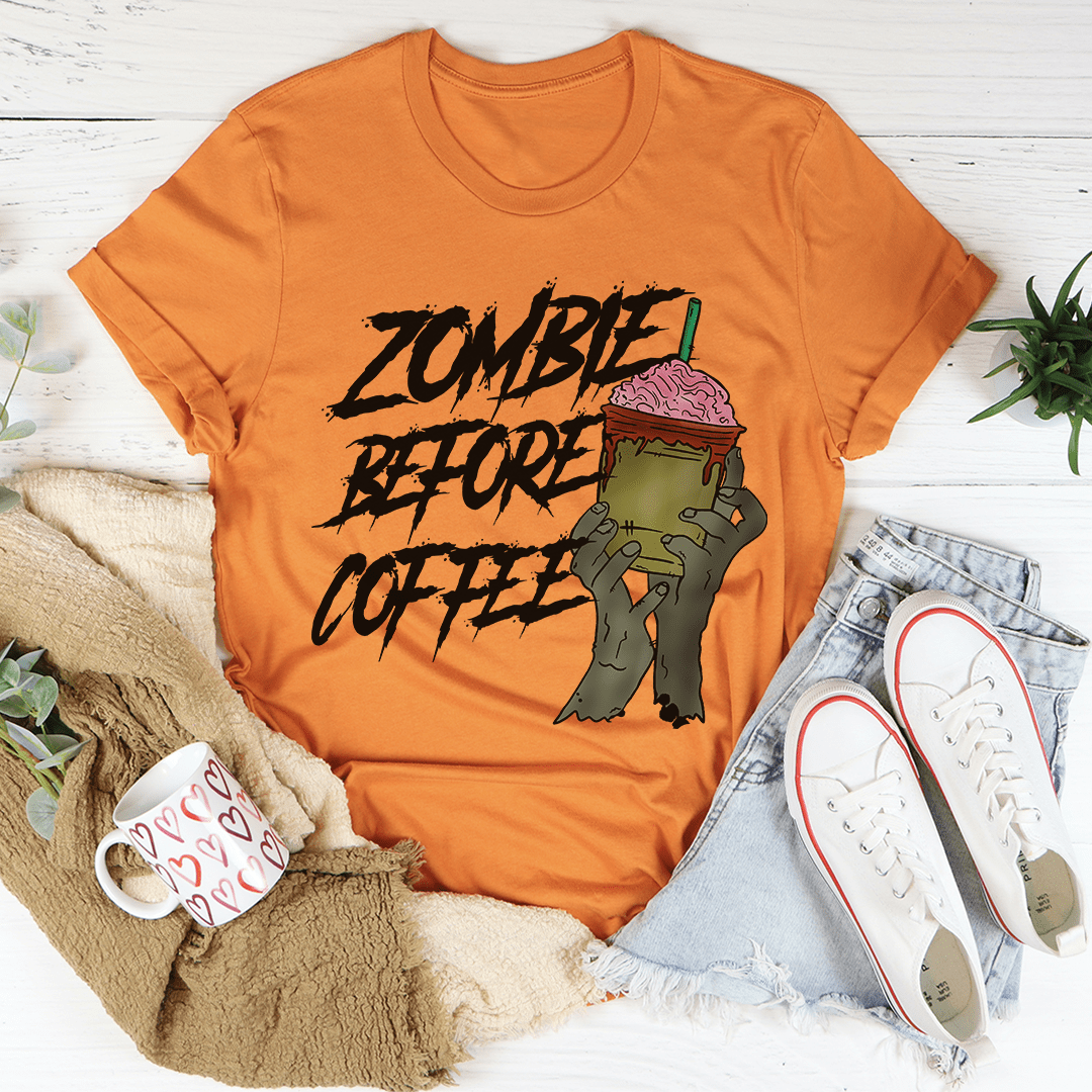 Zombie Before Coffee Tee shopmerchmallow Zombie Before Coffee Tee