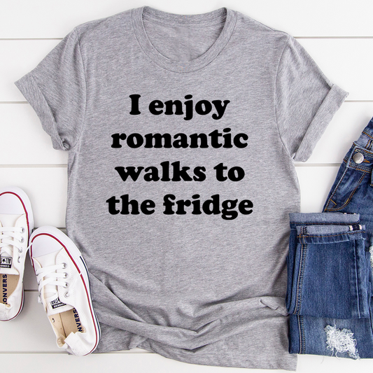 I Enjoy Romantic Walks To The Fridge T-Shirt shopmerchmallow I Enjoy Romantic Walks To The Fridge T-Shirt