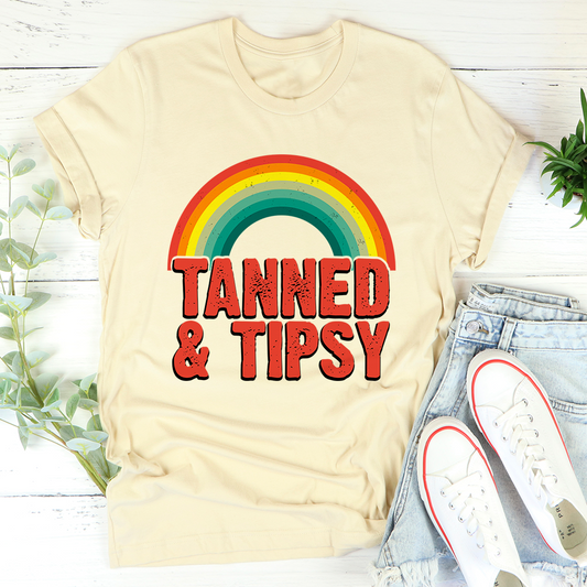 Tanned & Tipsy T-Shirt shopmerchmallow Tanned & Tipsy T-Shirt