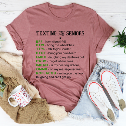 Texting For Seniors T-Shirt shopmerchmallow Texting For Seniors T-Shirt