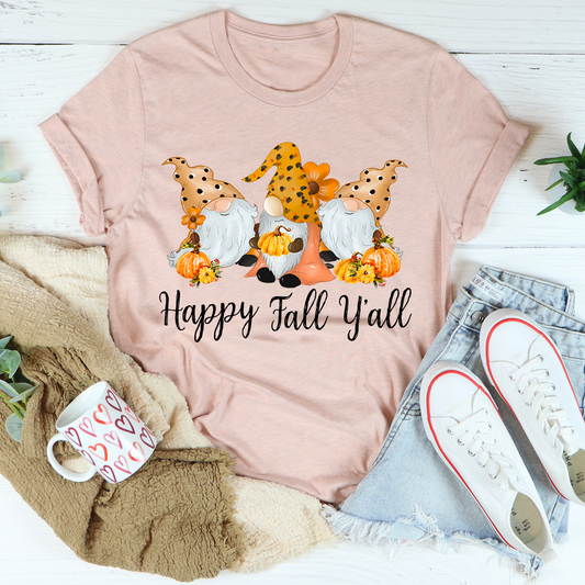 Happy Fall Y'all Gnomies T-Shirt shopmerchmallow Happy Fall Y'all Gnomies T-Shirt