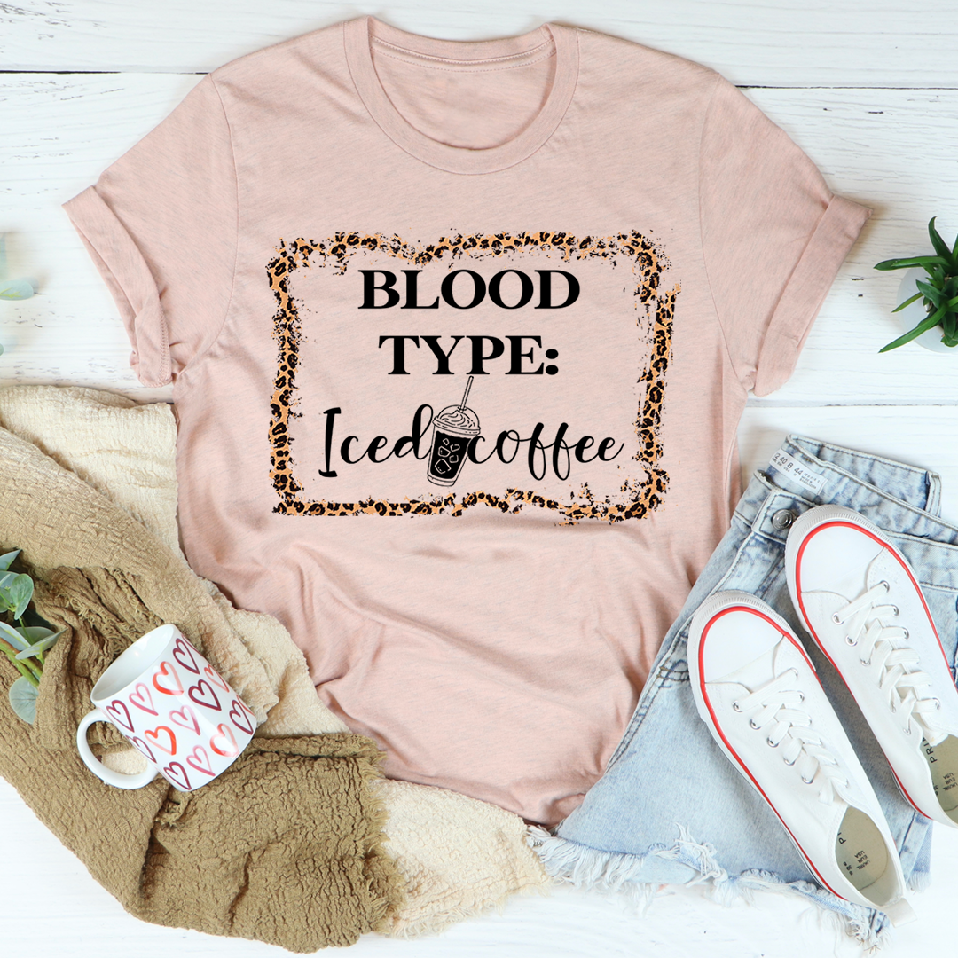 Blood Type Iced Coffee T-Shirt shopmerchmallow Blood Type Iced Coffee T-Shirt