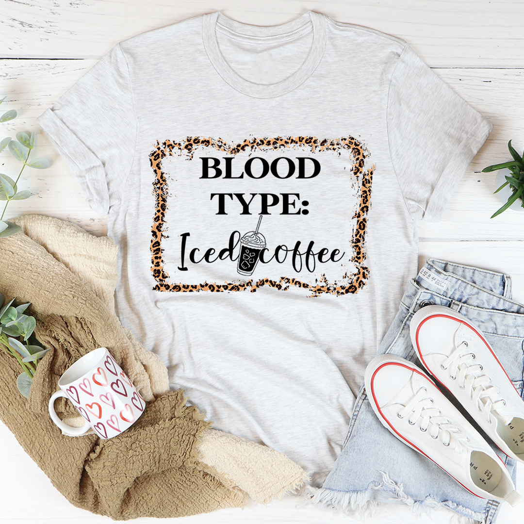 Blood Type Iced Coffee T-Shirt shopmerchmallow Blood Type Iced Coffee T-Shirt