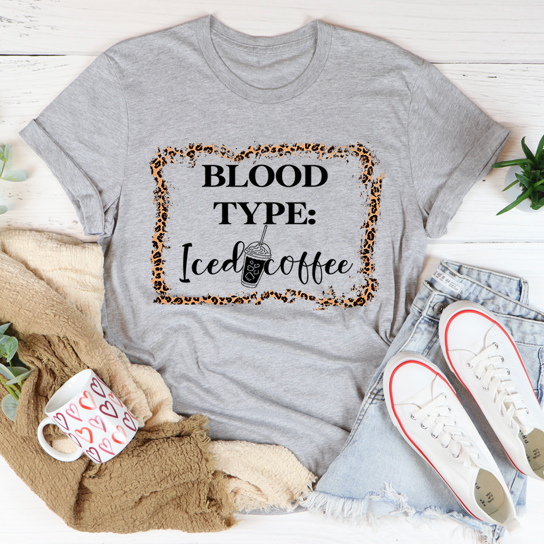 Blood Type Iced Coffee T-Shirt shopmerchmallow Blood Type Iced Coffee T-Shirt