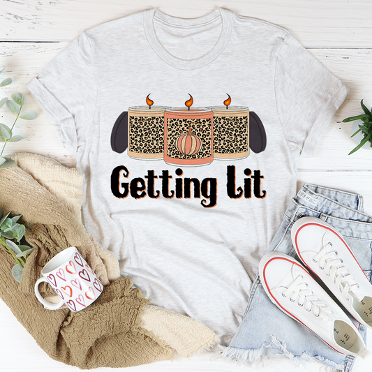 Getting Lit Fall Candles T-Shirt shopmerchmallow Getting Lit Fall Candles T-Shirt