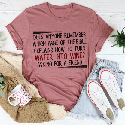 Water Into Wine T-Shirt