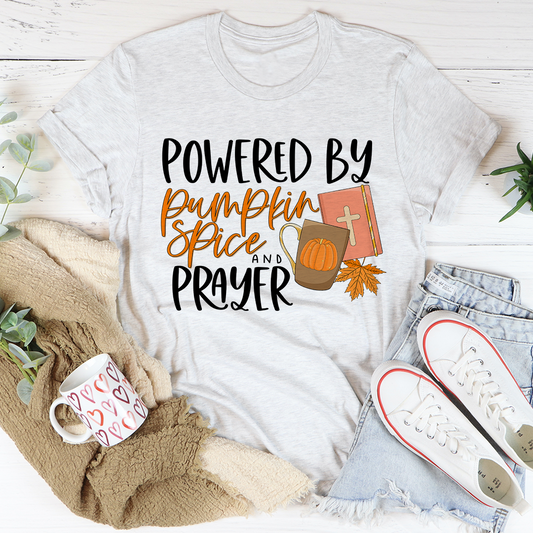 Powered By Pumpkin Spice & Prayer T-Shirt