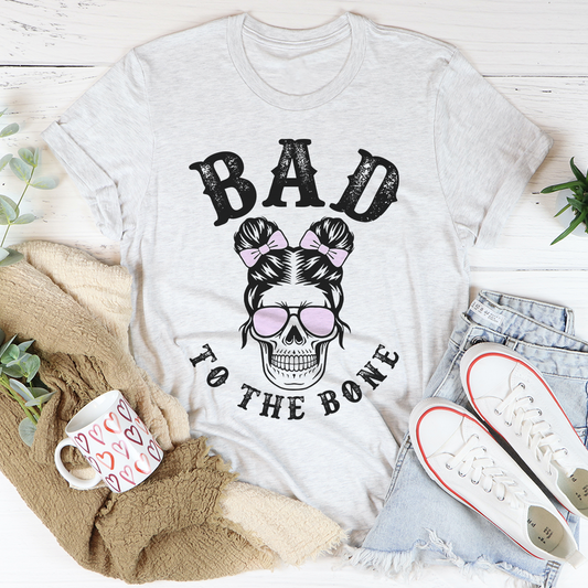 Bad To The Bone Cute Skull T-Shirt shopmerchmallow Bad To The Bone Cute Skull T-Shirt