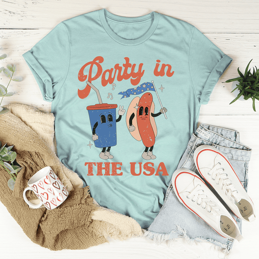 Party In The USA T-Shirt shopmerchmallow Party In The USA T-Shirt