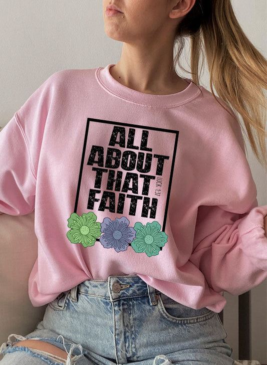 All About That Faith Sweat Shirt shopmerchmallow Virgin Teez - Black Hoodie