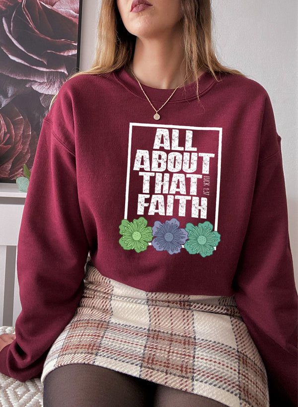 All About That Faith Sweat Shirt shopmerchmallow Virgin Teez - Black Hoodie