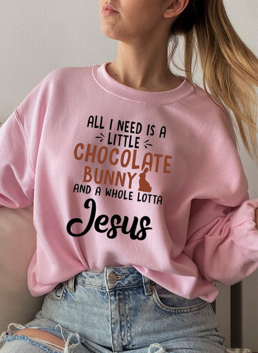 All I Need Is A Little Chocolate Bunny Sweat Shirt shopmerchmallow Virgin Teez - Black Hoodie