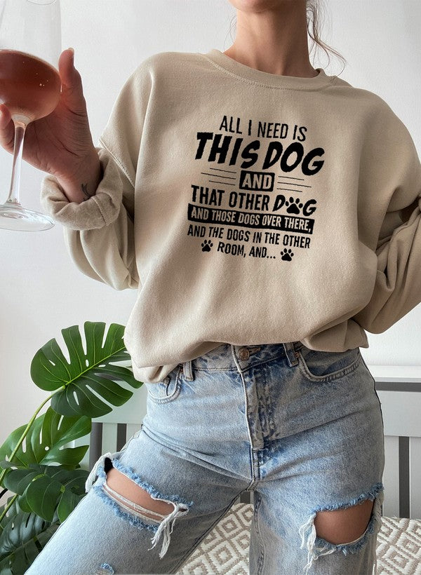 All I Need Is This Dog and That Other Dog Sweat Shirt shopmerchmallow Virgin Teez - Black Hoodie
