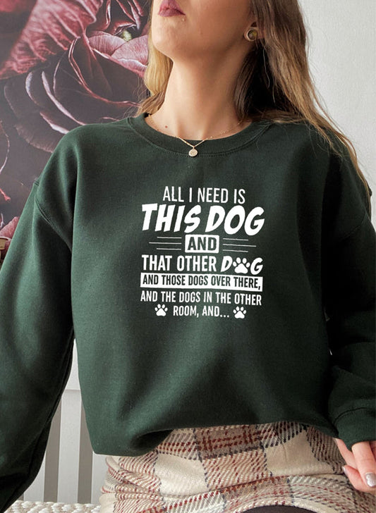 All I Need Is This Dog and That Other Dog Sweat Shirt shopmerchmallow Virgin Teez - Black Hoodie