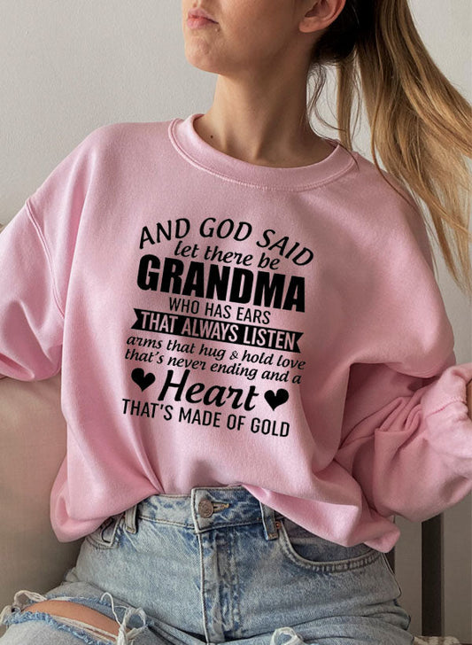 And God Said Let There Be Grandma Sweat Shirt shopmerchmallow Virgin Teez - Black Hoodie