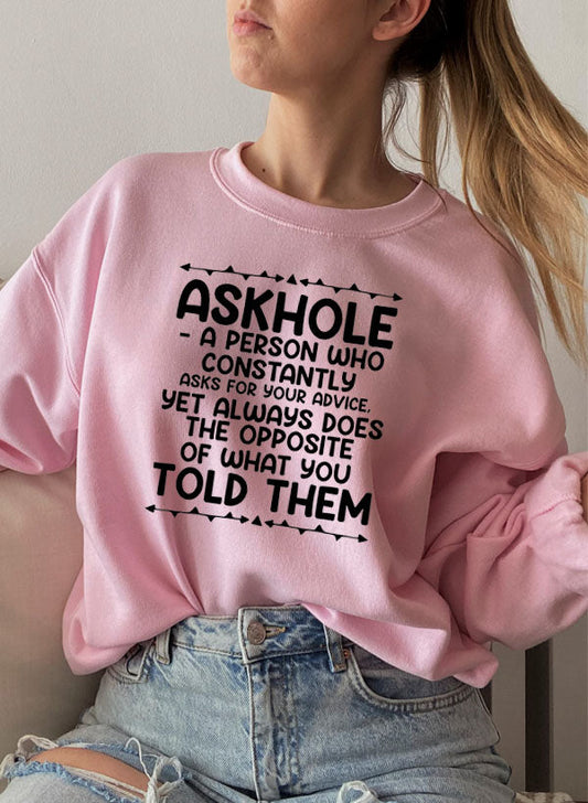 Askhole Sweat Shirt shopmerchmallow Virgin Teez - Black Hoodie