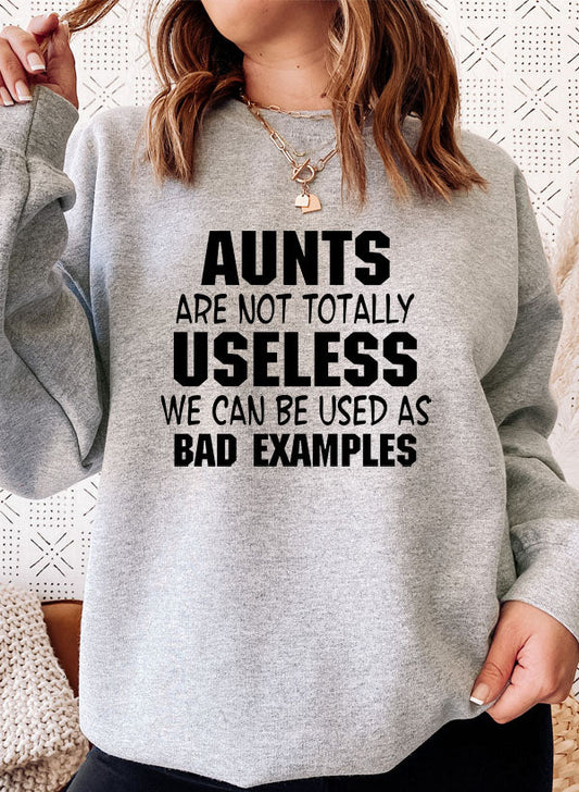 Aunts Are Not Totally Useless Sweat Shirt shopmerchmallow Virgin Teez - Black Hoodie