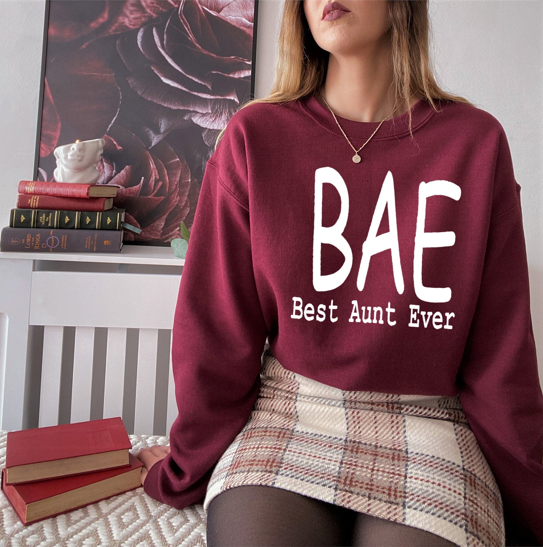 BAE Best Aunt Ever Sweat Shirt shopmerchmallow Virgin Teez - Black Hoodie