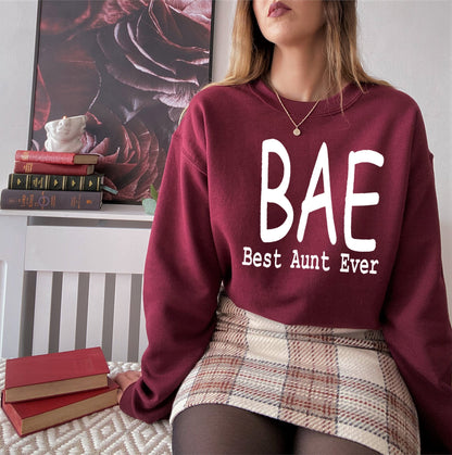 BAE Best Aunt Ever Sweat Shirt shopmerchmallow Virgin Teez - Black Hoodie
