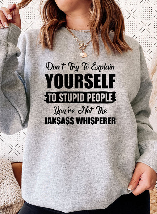 Dont Try To Explain Yourself Sweat Shirt shopmerchmallow Virgin Teez - Black Hoodie