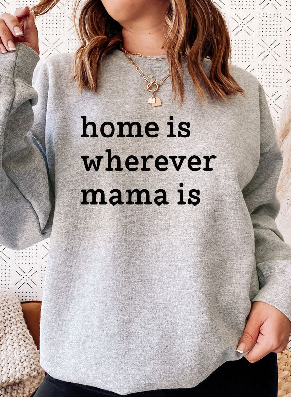 Home Is Wherever Mama Is Sweat Shirt shopmerchmallow Virgin Teez - Black Hoodie