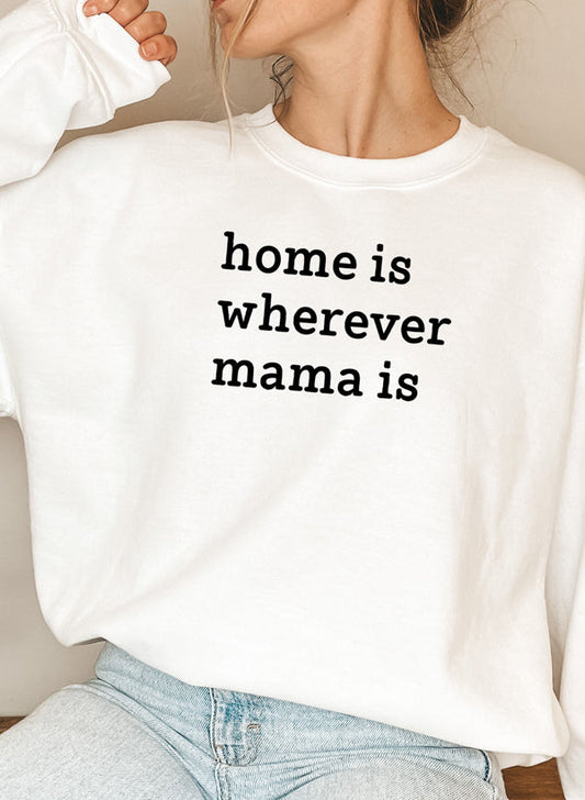 Home Is Wherever Mama Is Sweat Shirt shopmerchmallow Virgin Teez - Black Hoodie