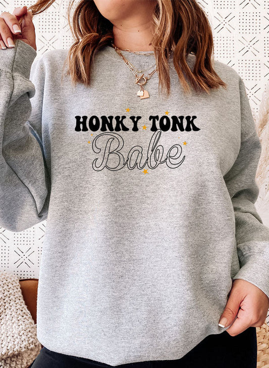 Honky Tonk Babe Sweat Shirt shopmerchmallow Virgin Teez - Black Hoodie