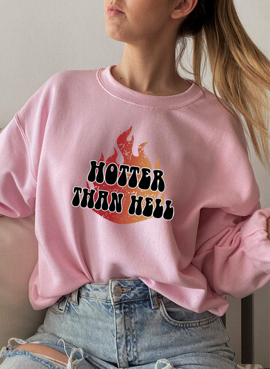 Hotter Than Hell Sweat Shirt shopmerchmallow Virgin Teez - Black Hoodie