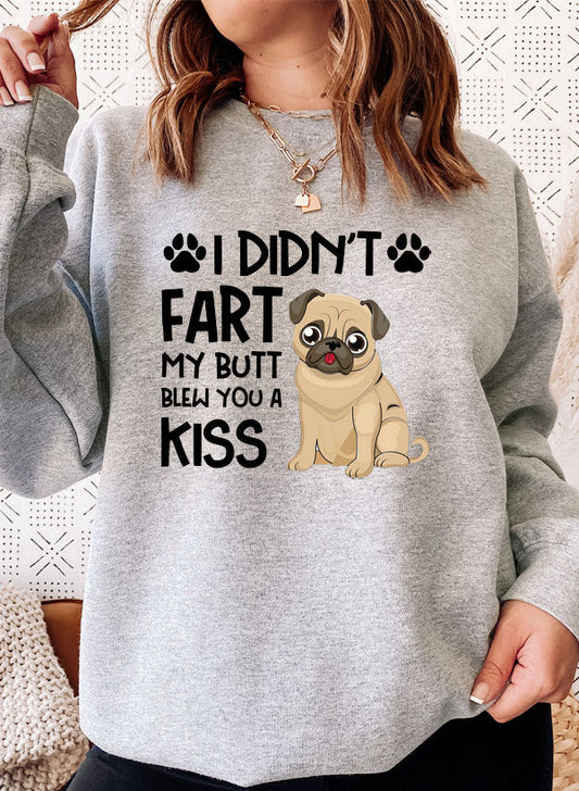 I Didnt Fart My Butt Blew You A Kiss Sweat Shirt shopmerchmallow Virgin Teez - Black Hoodie