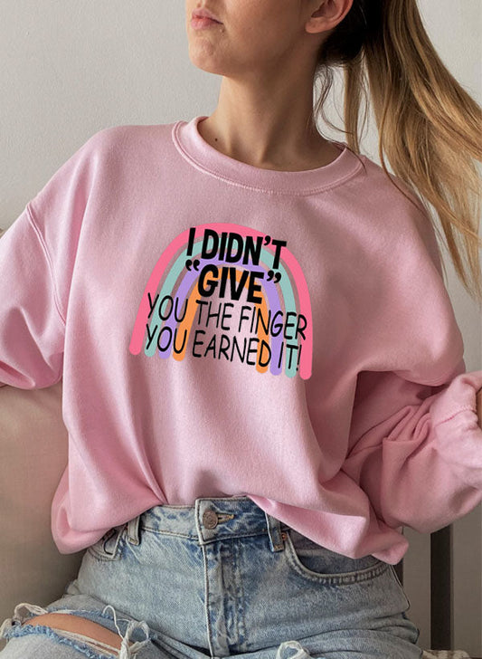 I Didnt Give You The Finger Sweat Shirt shopmerchmallow Virgin Teez - Black Hoodie