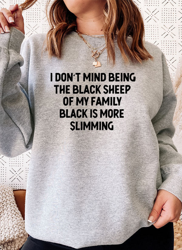 I Dont Mind Being The Black Sheep Of My Family Sweat Shirt shopmerchmallow Virgin Teez - Black Hoodie
