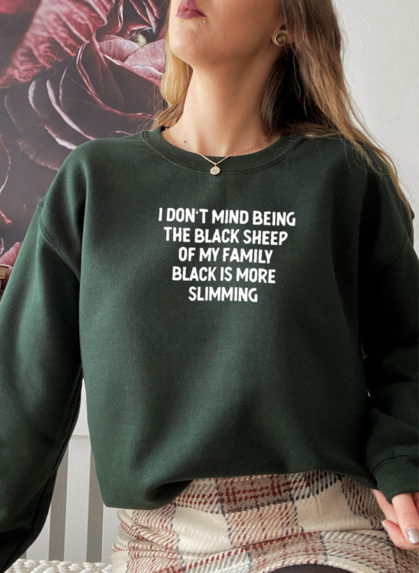 I Dont Mind Being The Black Sheep Of My Family Sweat Shirt shopmerchmallow Virgin Teez - Black Hoodie